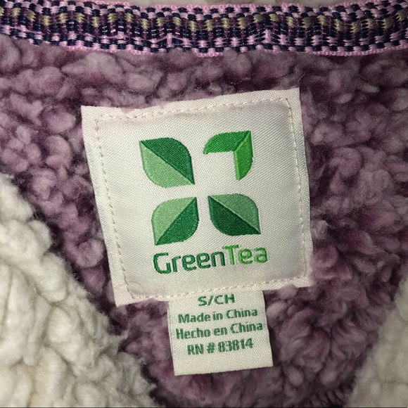 GreenTea Sherpa 1/4 Zip Pull Over Burgundy Small - Picture 10 of 12